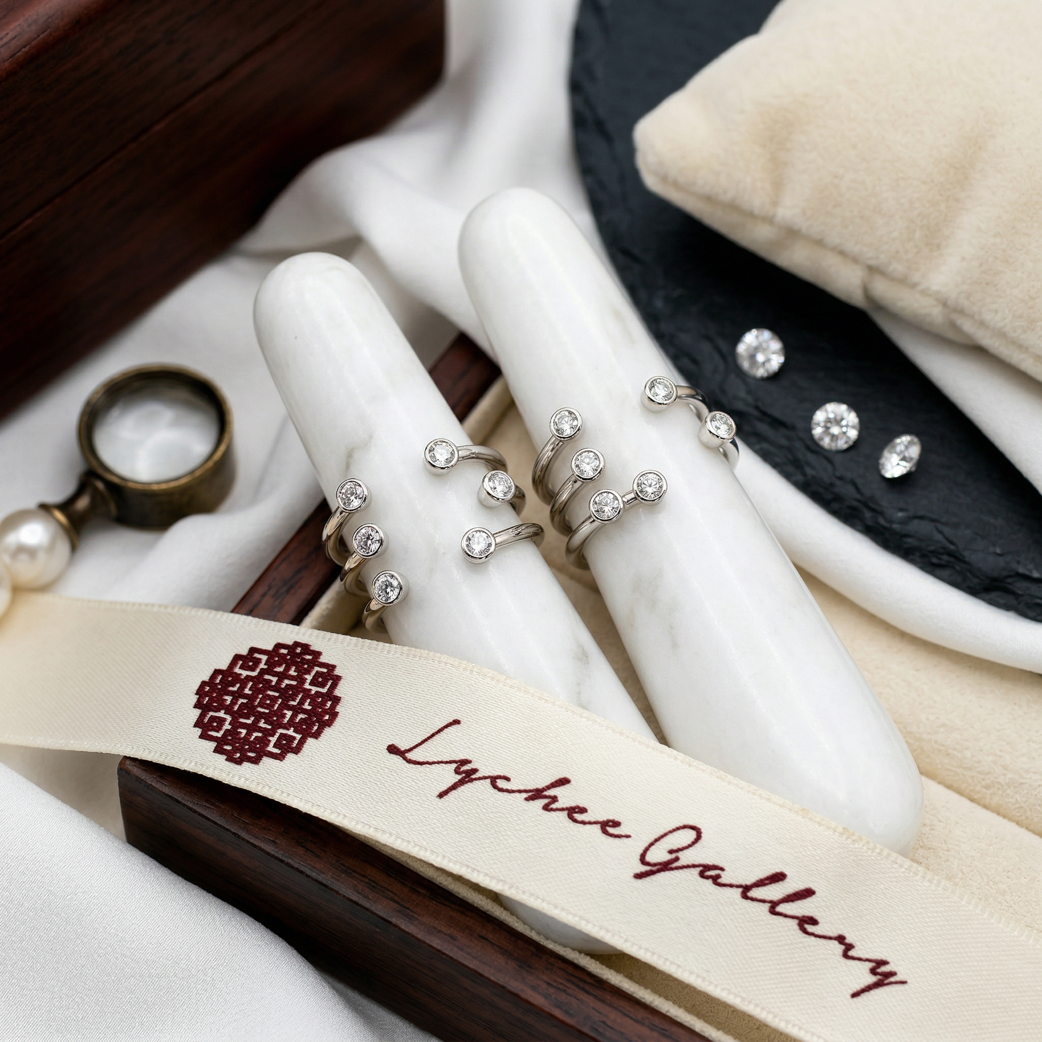 Braille Pair Rings